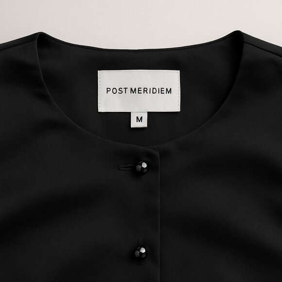 POST Meridiem Black Mini Dress Women's Size M Short Cocktail Party Evening - Picture 4 of 6